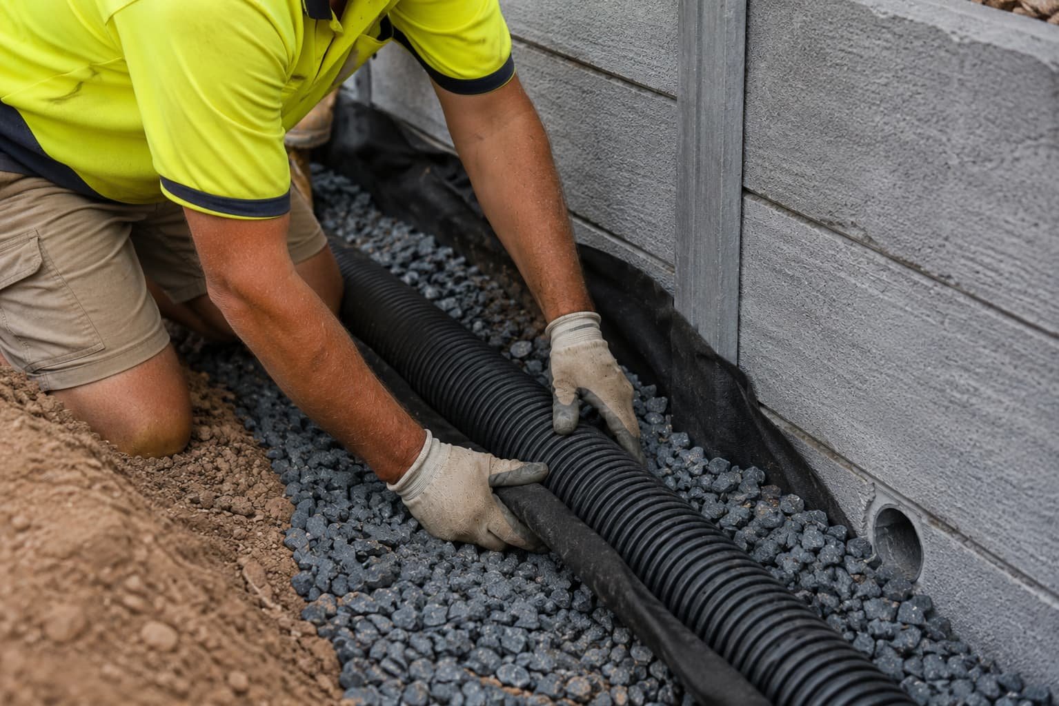 retaining wall drainage