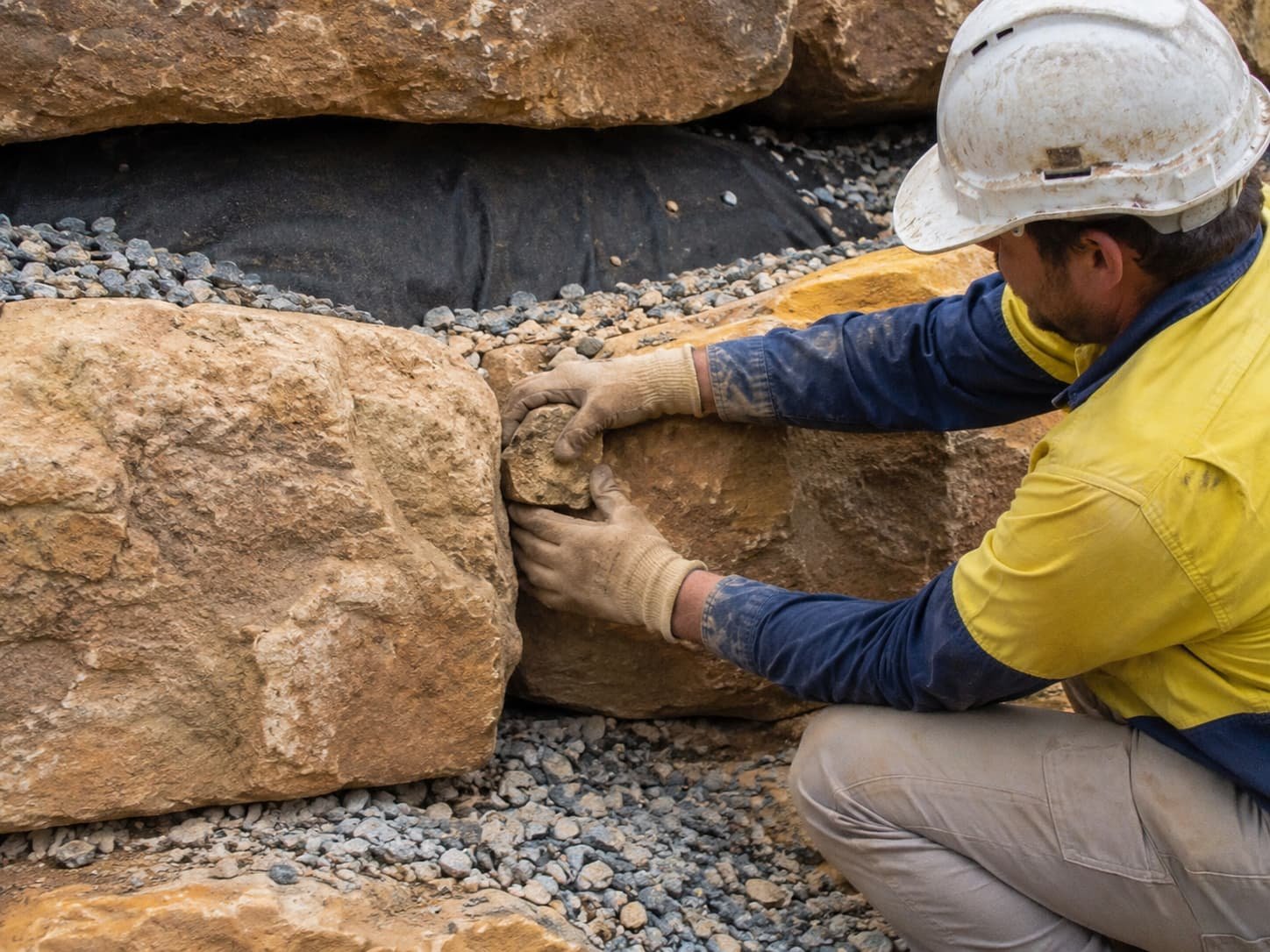boulder retaining walls